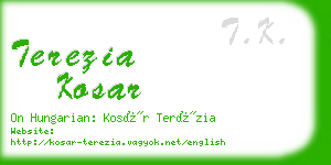 terezia kosar business card